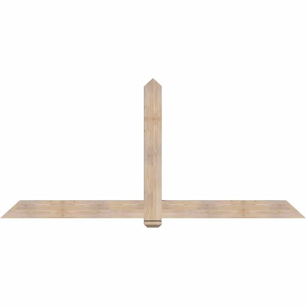 Ekena Millwork Eugene Smooth Timber Gable Bracket, Douglas Fir, 96"W x 44"H x 3 1/2"D x 5 1/2"F, 11/12 Pitch GBW096X44X0406EUG00SDF - main